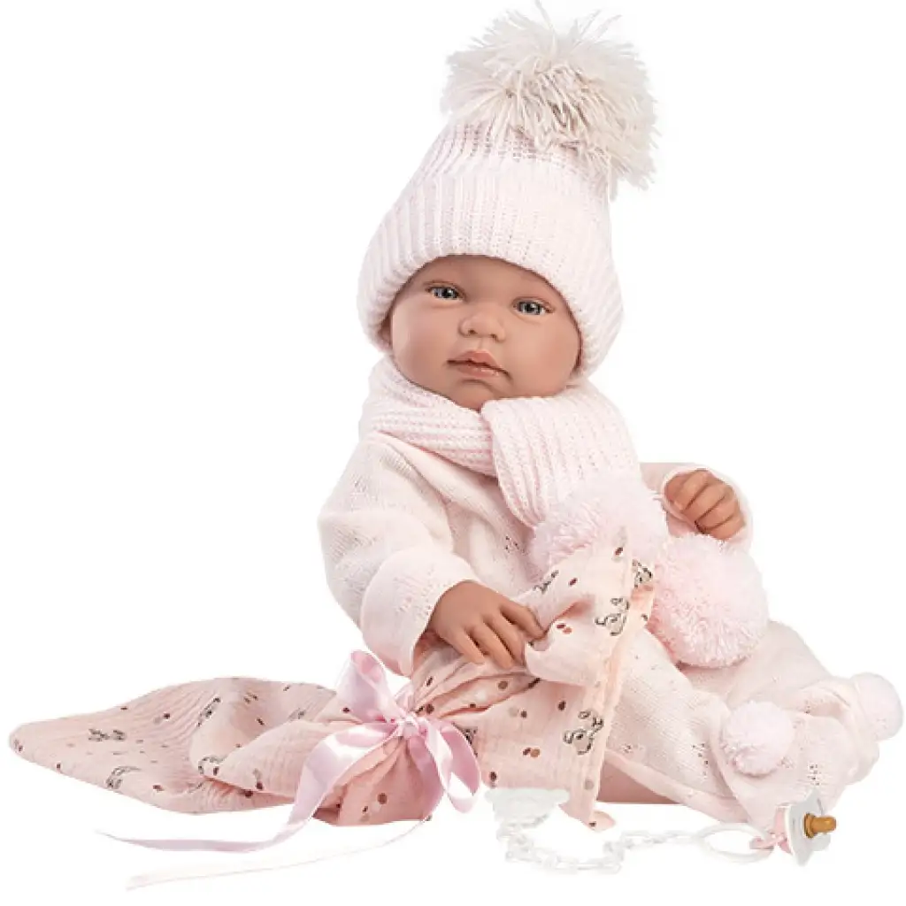 Llorens: Tina Neugeborenes Baby im rosa Set mit Babydecke und Schnuller 43cm Bild 1
