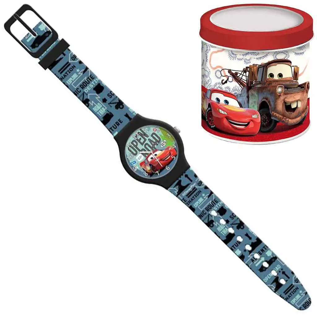 Luna: Cars Analog Uhr in Metallbox Bild 1