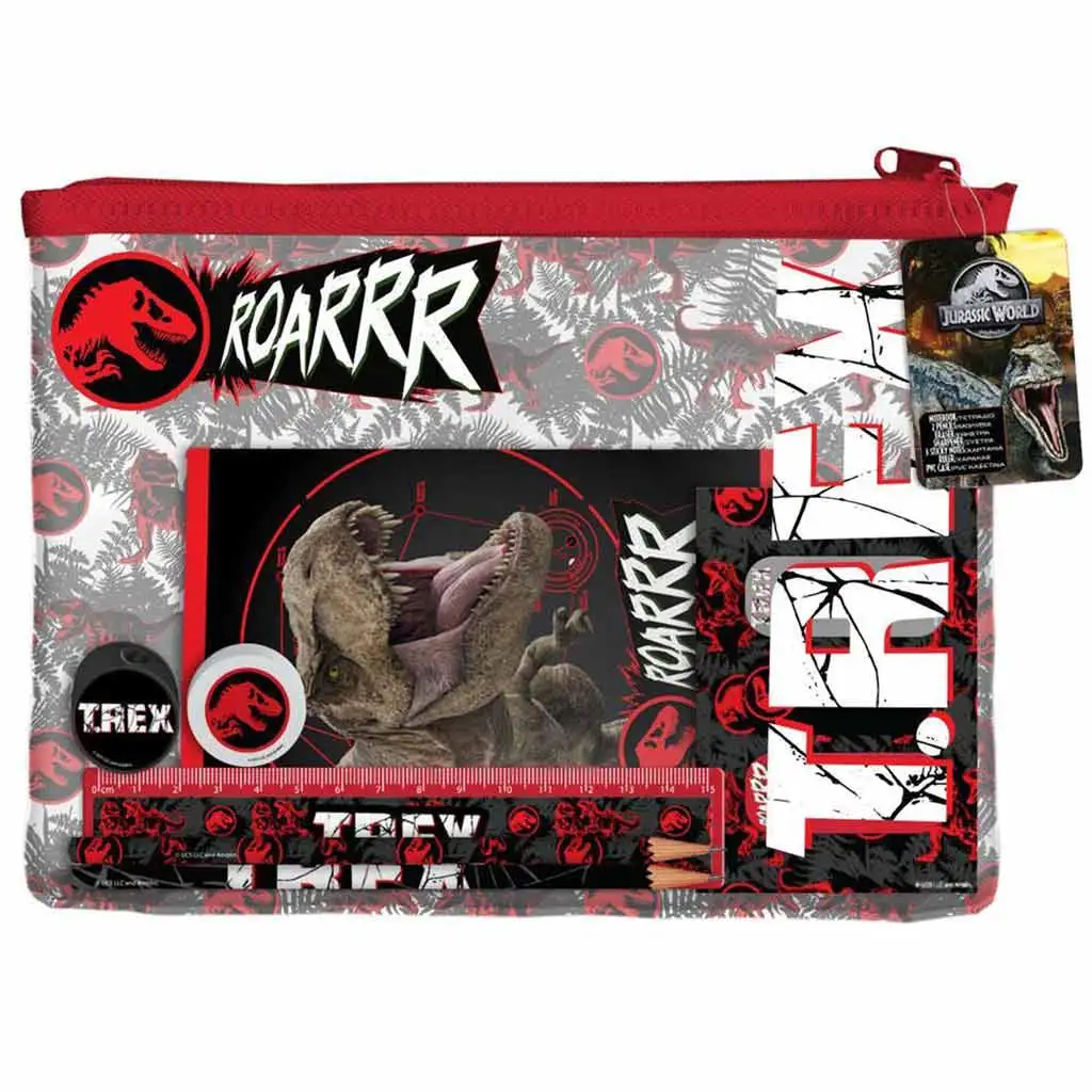 Luna: Jurassic World Dinosaurier Schreibset in PVC-Tasche Bild 1