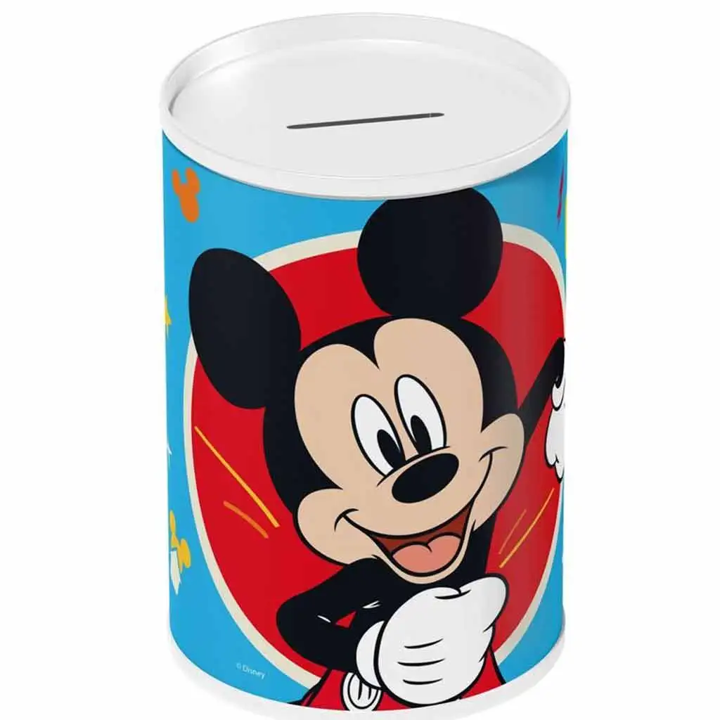 Luna: Mickey Maus zylinderförmige Metallspardose 10x15cm Bild 1
