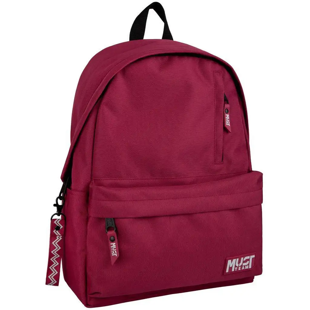 Luna: Must Team Monochrome bordeauxfarbener Schulrucksack, Rucksack 32x17x42cm Bild 1