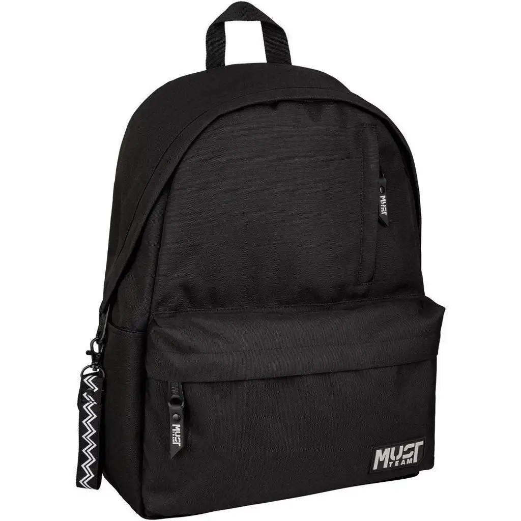 Luna: Must Team Monochrome schwarzer Schulranzen, Rucksack 32x17x42 cm Bild 1