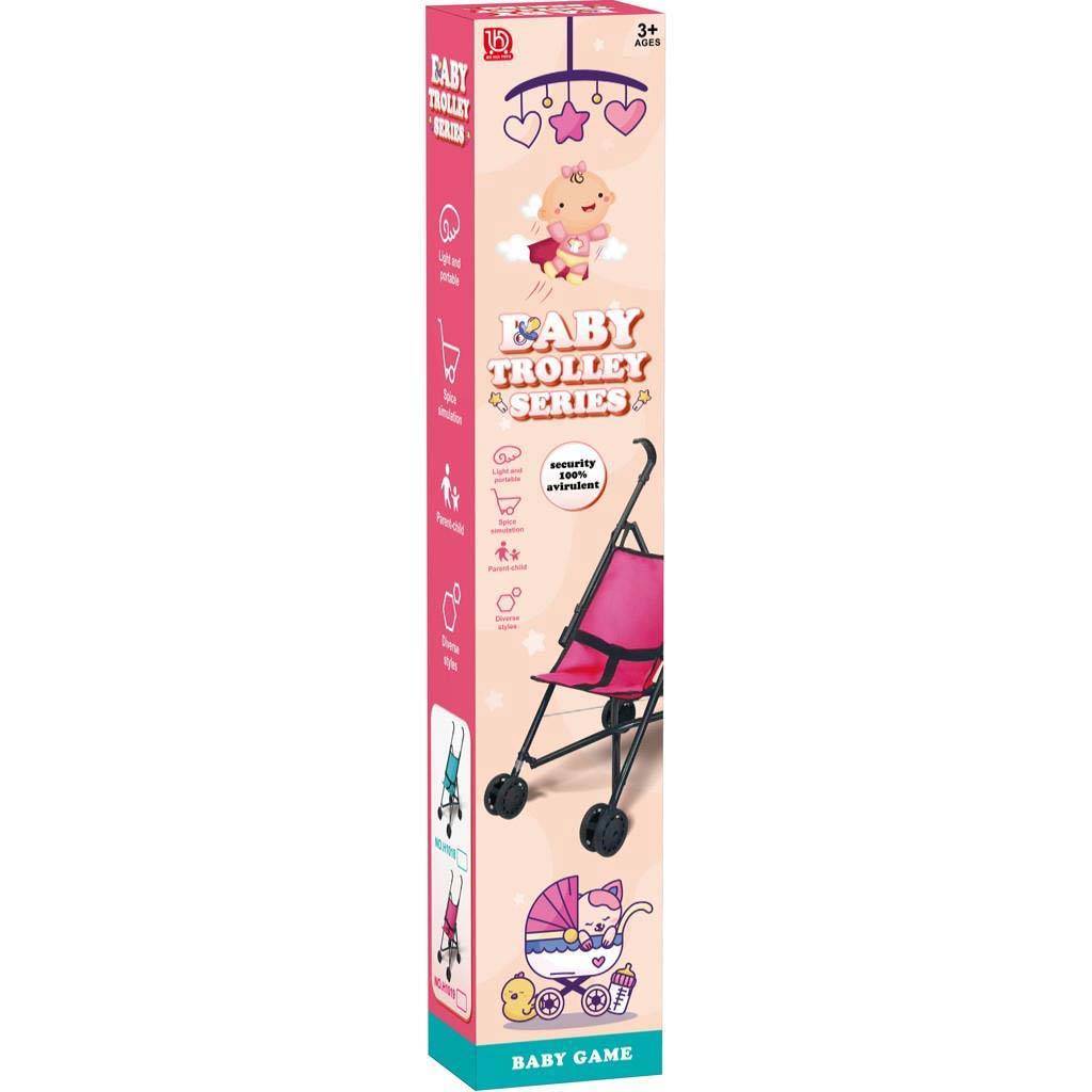 Luna: Rosa Kinderwagen im Karton 26x48x52 cm Bild 1