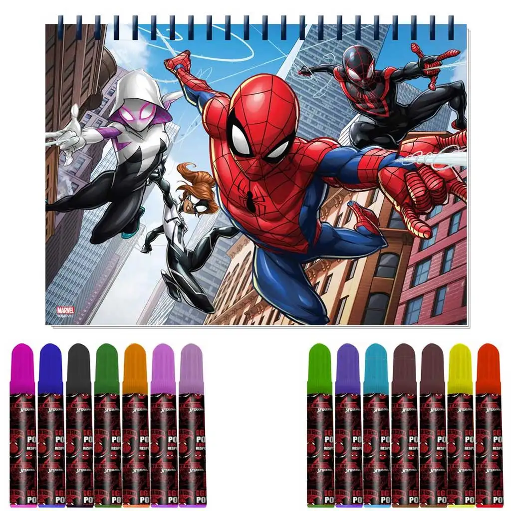 Luna: Spider-Man Malset mit Schablone und Aufklebern 54x47cm Bild 2