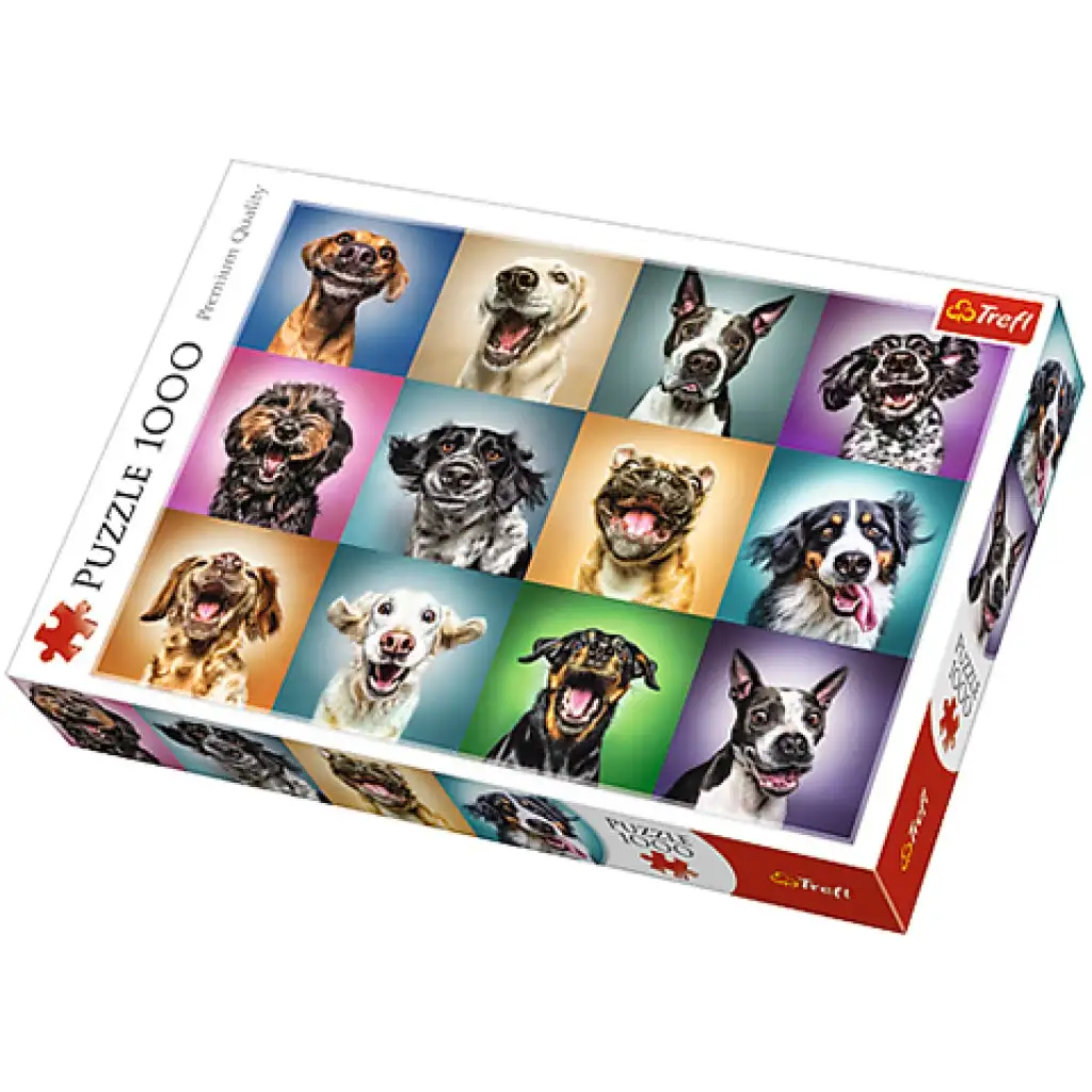Lustige Hundeporträts 1000-teilige Puzzle - Trefl Bild 1