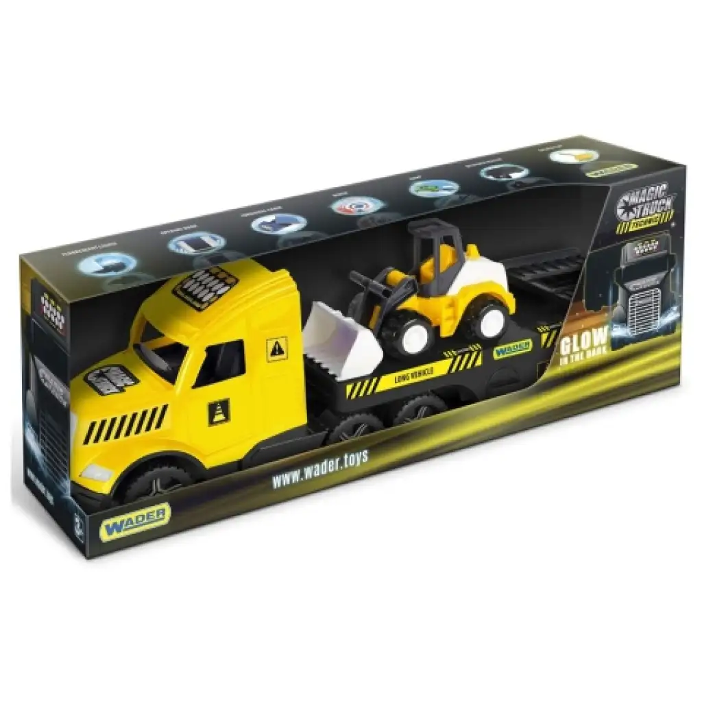 Magic Truck Technic: LKW mit Bulldozer und Licht 80cm - Wader Bild 1