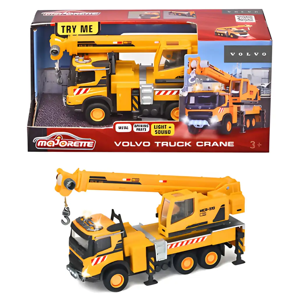 Majorette: Volvo Kranwagen mit Licht und Sound 22 cm - Simba Toys Bild 1