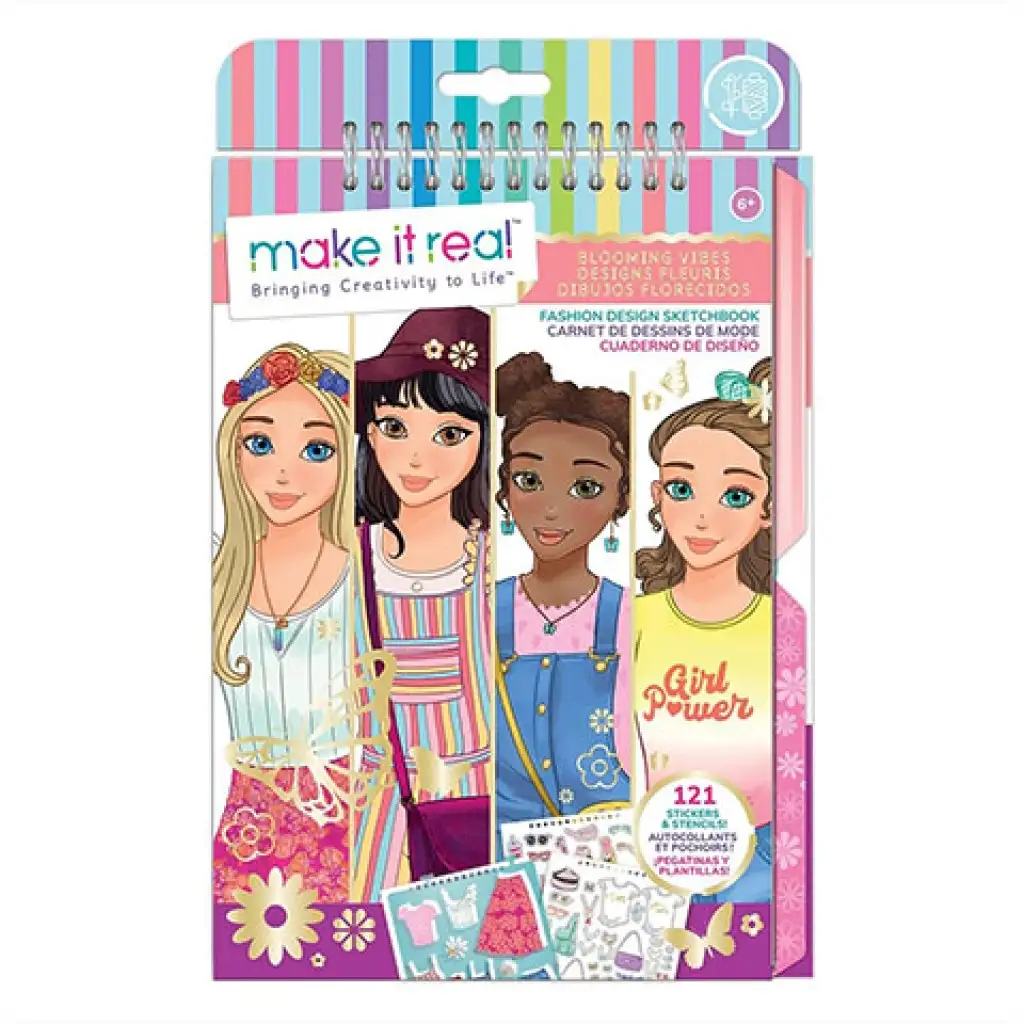 Make It Real: Blühende Kreativität Mode-Designer Skizzenbuch Bild 1