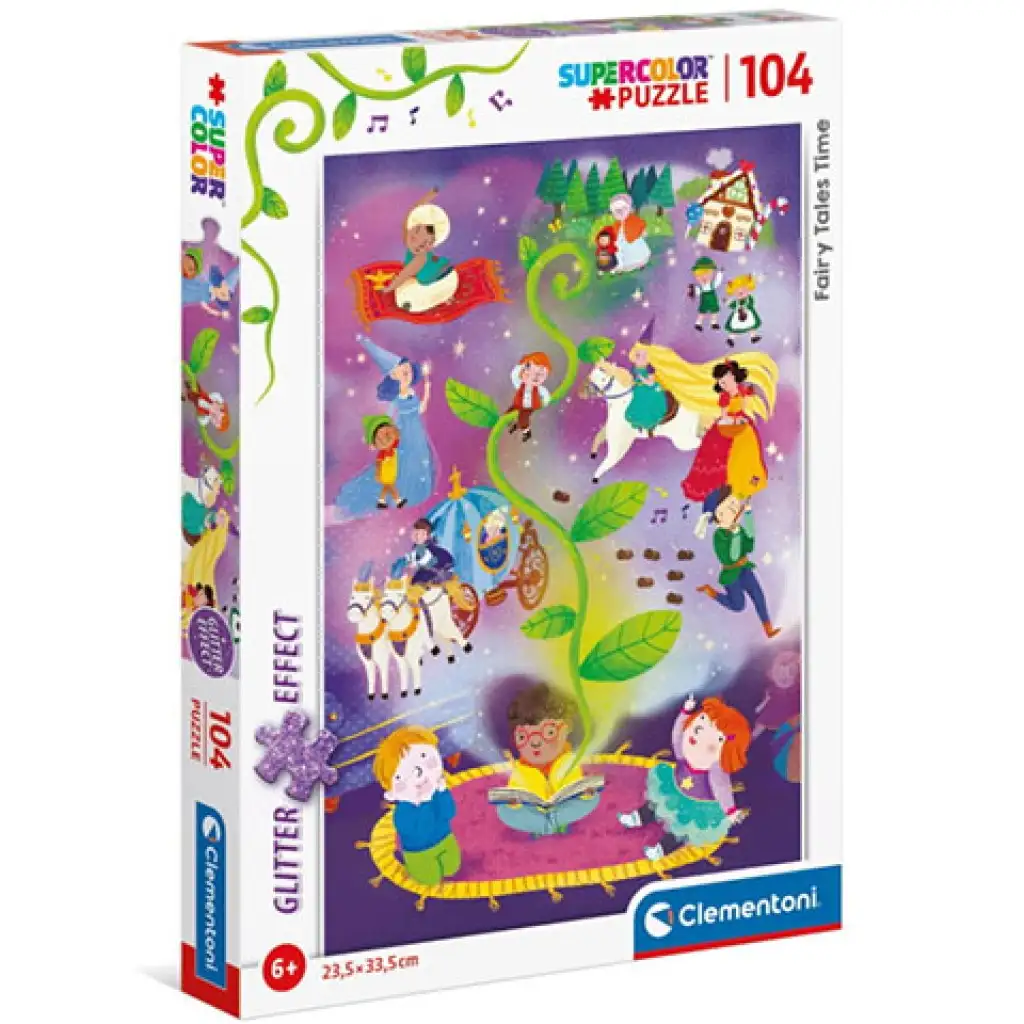 Märchenzeit Supercolor Glitzer-Puzzle 104 Teile - Clementoni Bild 1