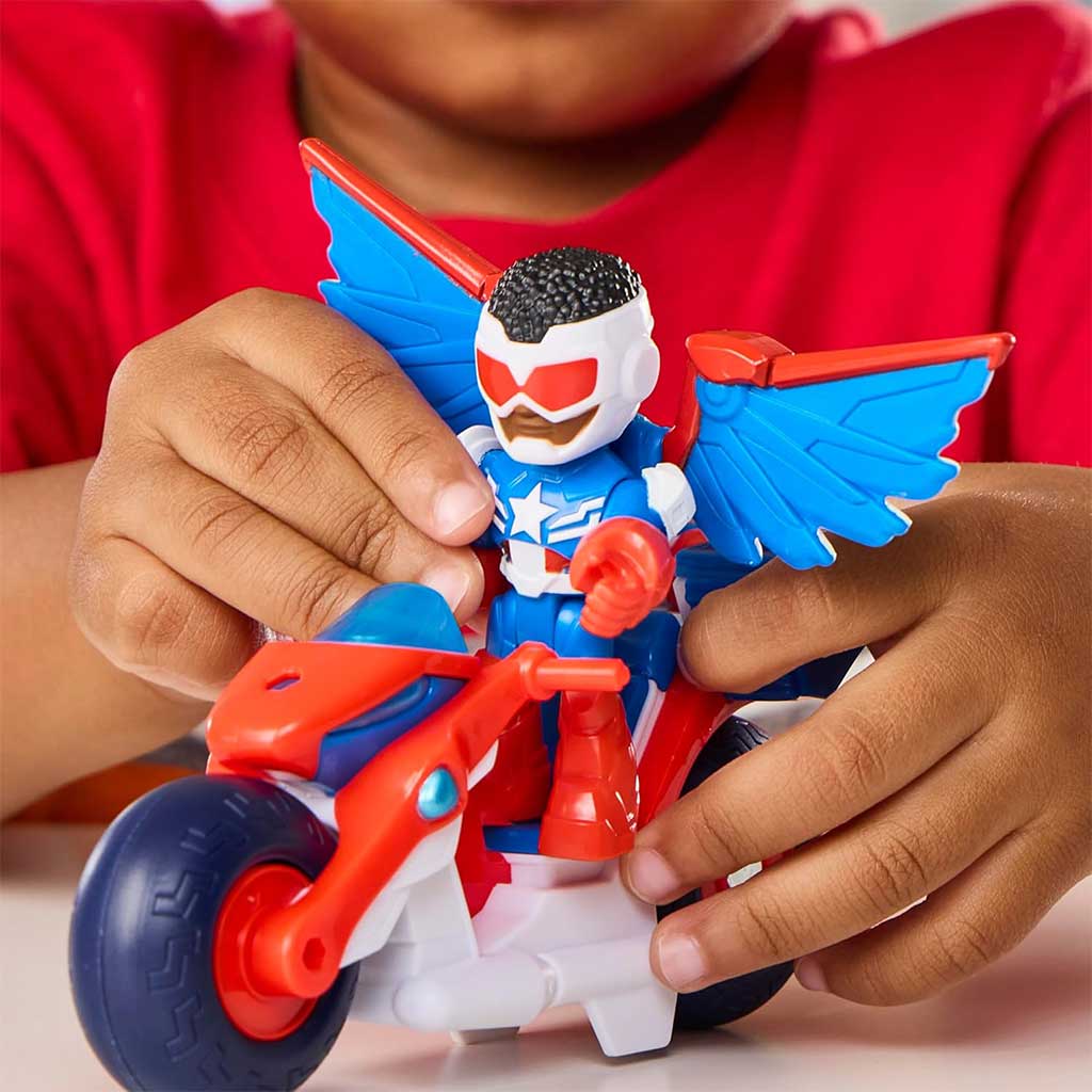 Marvel Iron Man und seine wunderbaren Freunde - Captain America und Super Bike Fahrzeug - Hasbro Bild 3