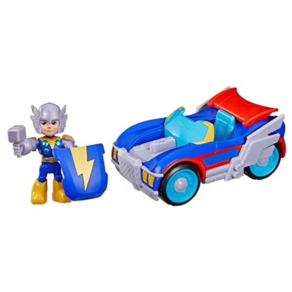 Marvel Iron Man und seine wunderbaren Freunde - Thor und Thunder Roadracer Fahrzeug - Hasbro Bild 2