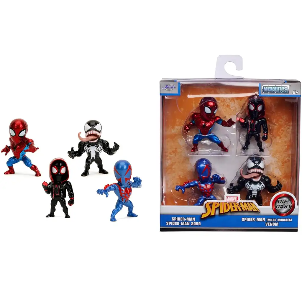 Marvel: Spider-Man Metalfigs 4er-Set Metallfiguren 6,5cm - Simba Toys Bild 1