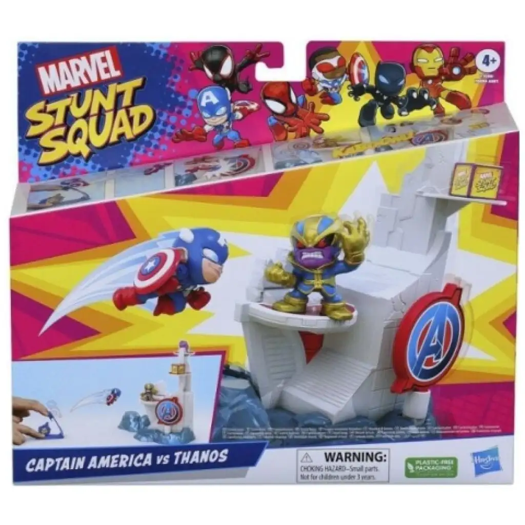 Marvel Stunt Squad: Captain America vs. Thanos Abschussspiel-Set - Hasbro Bild 1