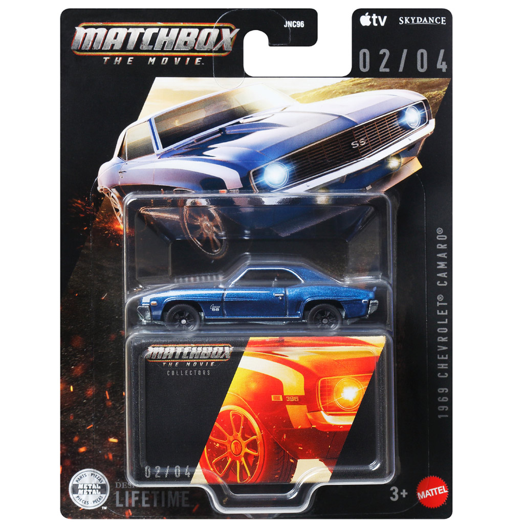 Matchbox A Film: 1969 Chevrolet Camaro Sammlermodell 1/64 - Mattel Bild 1