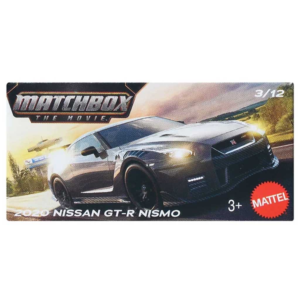 Matchbox A Film: 2020 Nissan GT-R Nismo Pappschachtel Spielzeugauto 1/64 – Mattel Bild 1