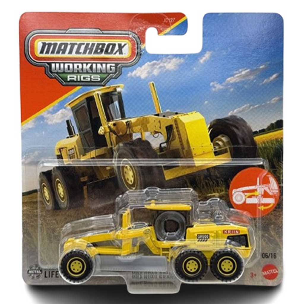 Matchbox: Arbeitsfahrzeuge MBX Straßenfräse 1/64 - Mattel Bild 1