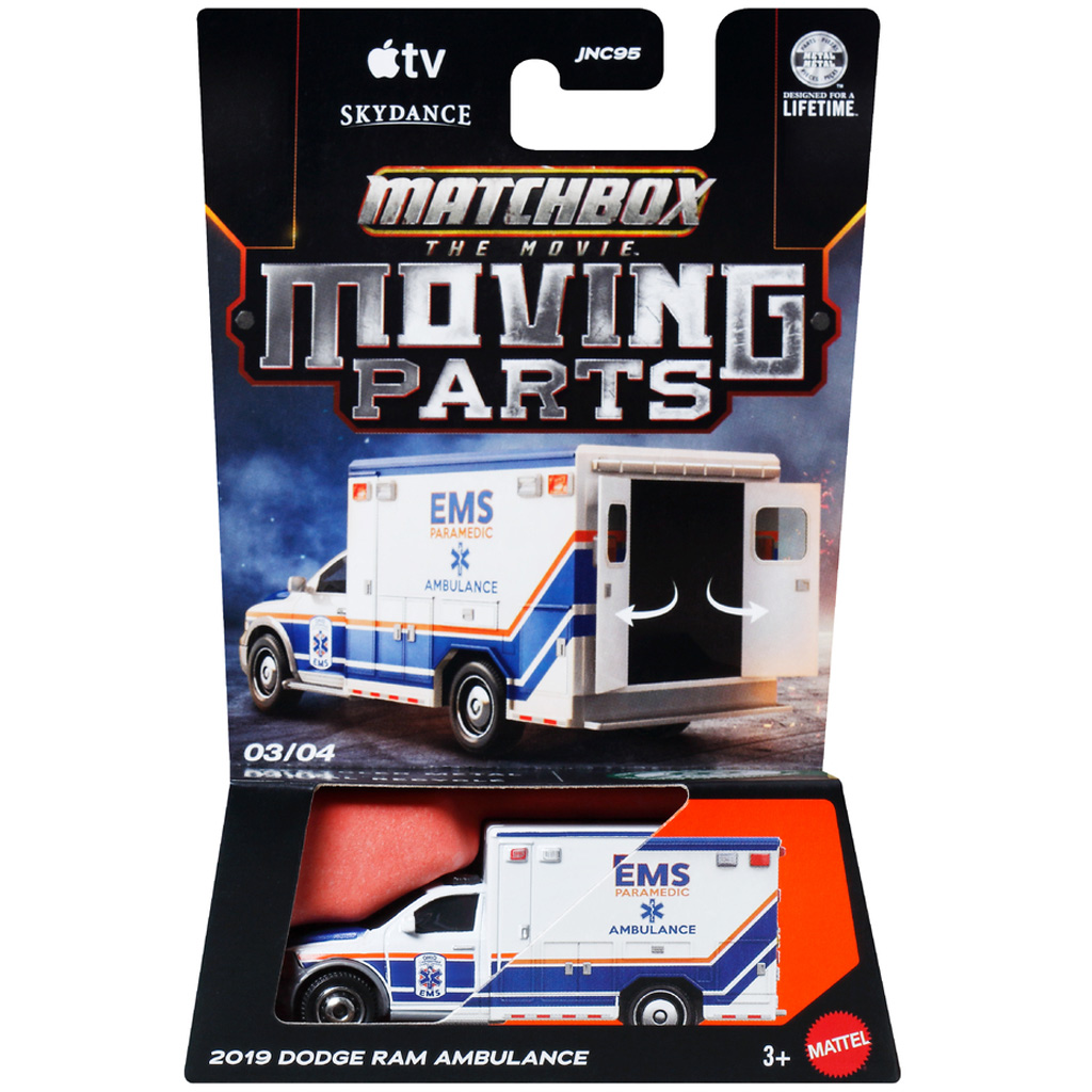 Matchbox Der Film: 2019 Dodge RAM Ambulanz Spielzeugauto 1/64 – Mattel Bild 1