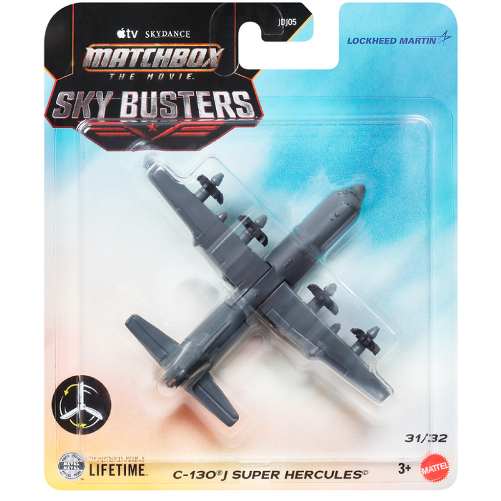 Matchbox Der Film: C-130J Super Hercules Flugzeug 1/64 – Mattel Bild 1