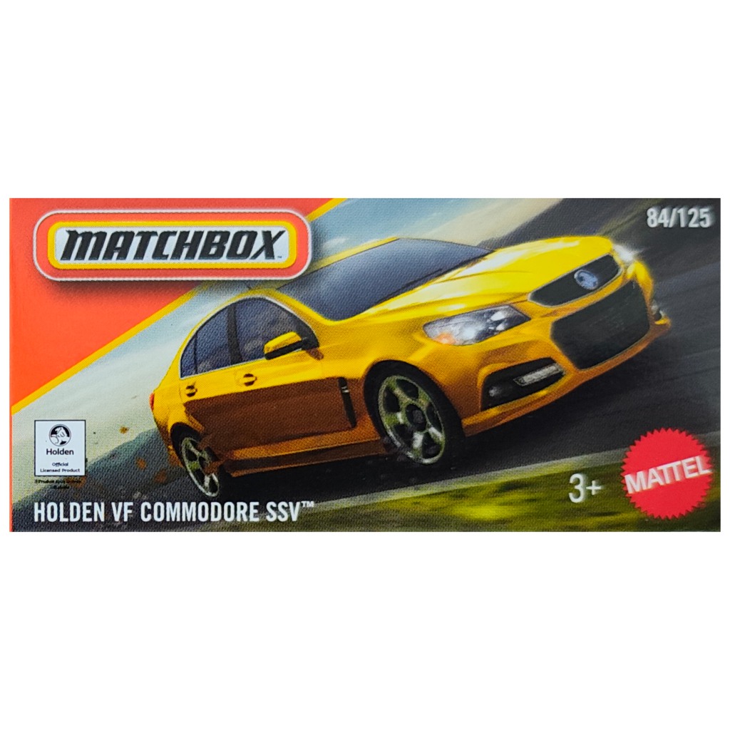 Matchbox: Gelber Holden VF Commodore SSV im Pappkarton 1/64 - Mattel Bild 1