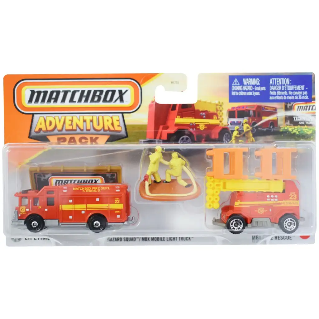 Matchbox: Hazard Squad Auto mit Anhänger Set 1/64 - Mattel Bild 1