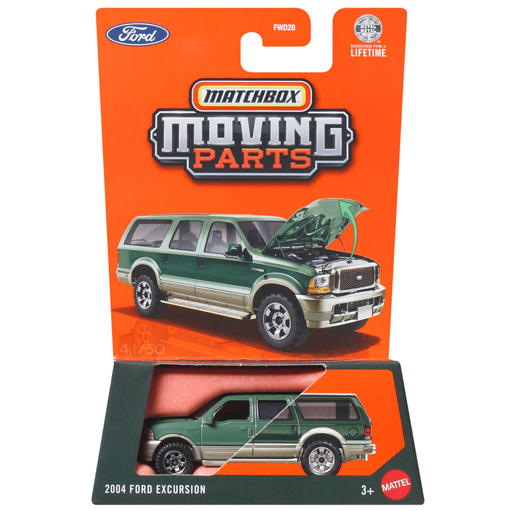 Matchbox Moving Parts: 2004 Ford Excursion öffnendes Spielzeugauto 1/64 - Mattel Bild 1
