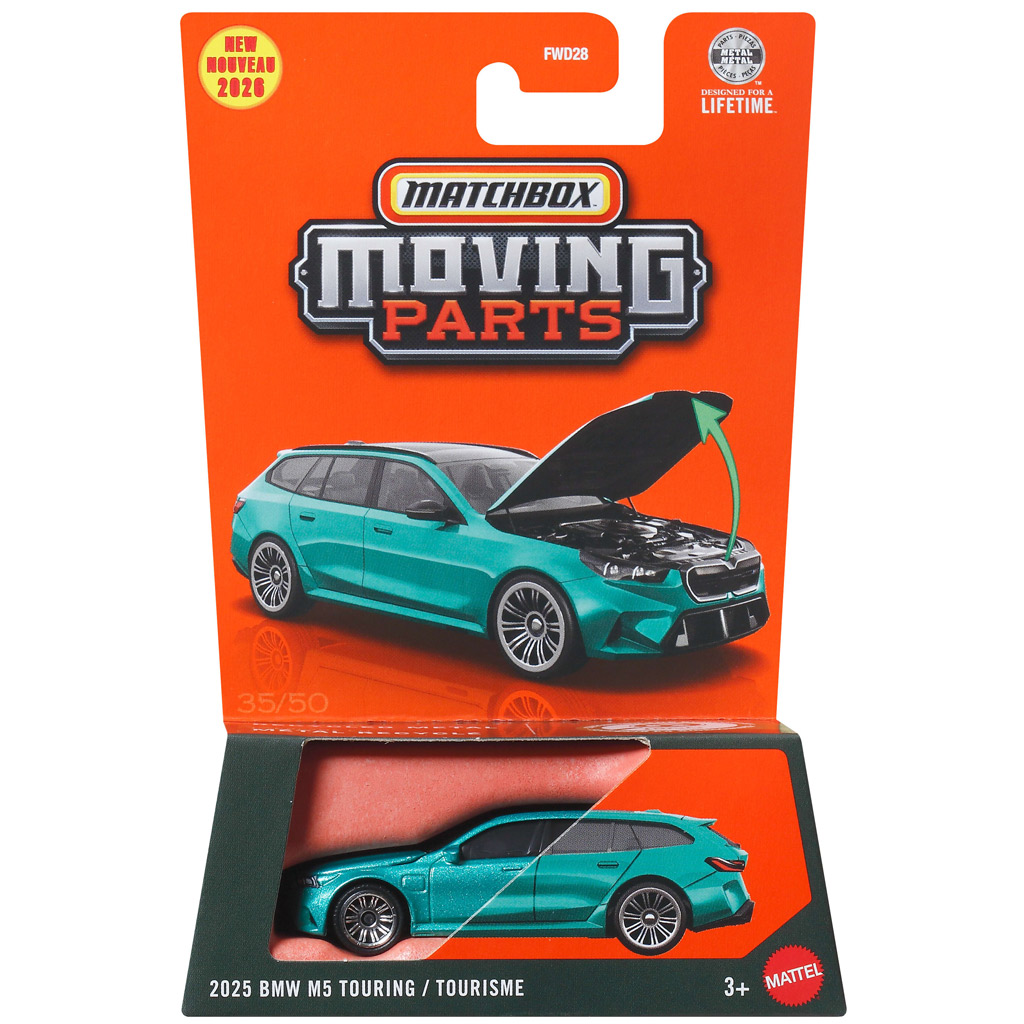 Matchbox Moving Parts: 2025 BMW M5 Touring öffnendes Spielzeugauto 1/64 - Matt Bild 1