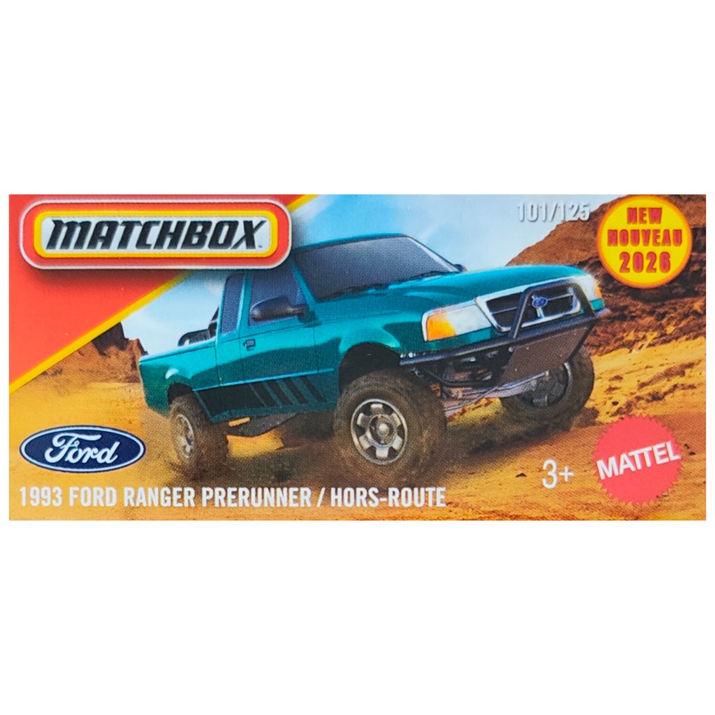 Matchbox: Pappschachtel 1993 Ford Ranger Prerunner Spielzeugauto 1/64 - Mattel Bild 1