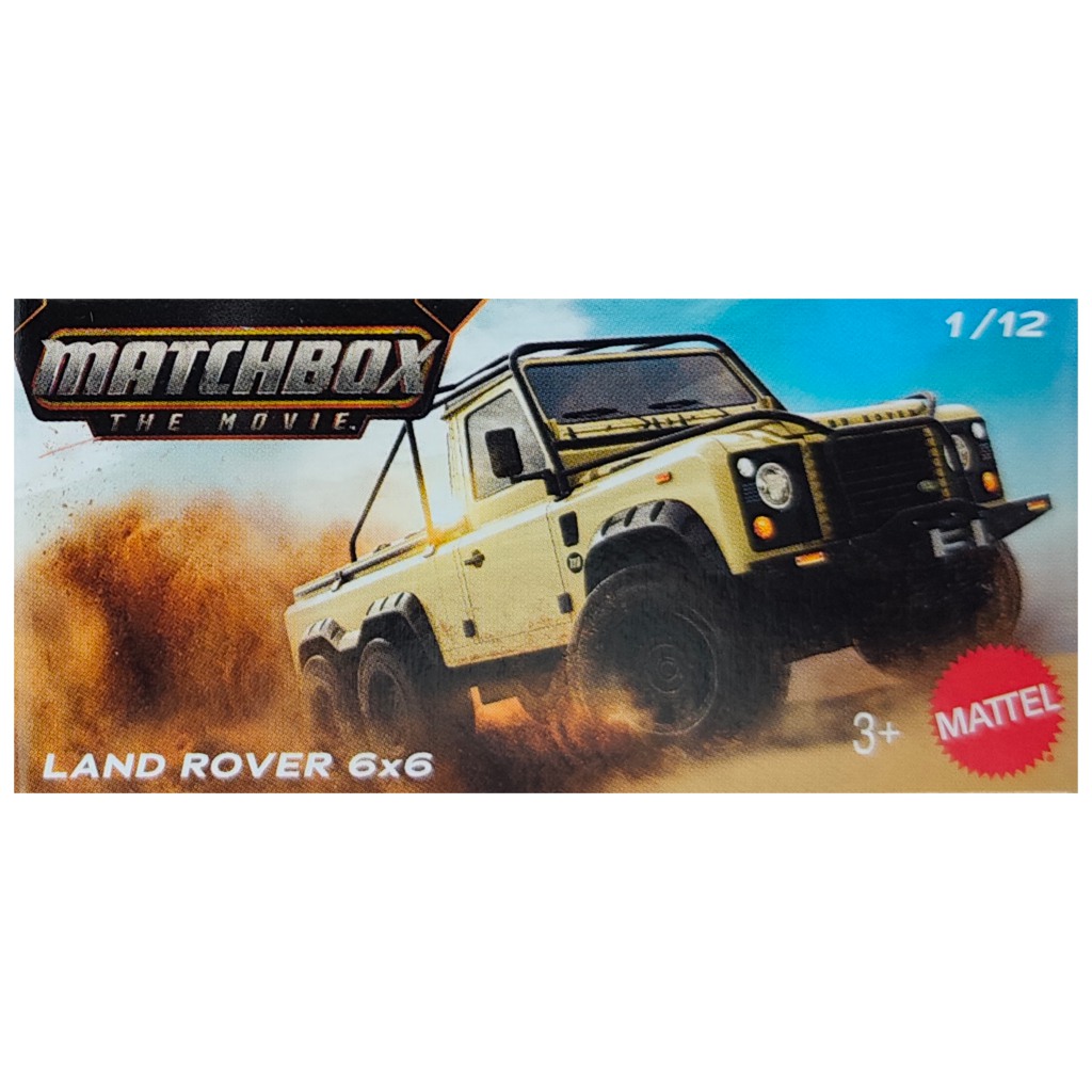 Matchbox: Pappschachtel Land Rover 6x6 Spielzeugauto 1/64 - Mattel Bild 1