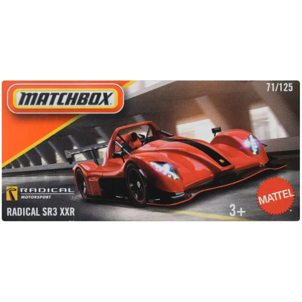 Matchbox: Pappschachtel Radical SR3 XXR Spielzeugauto 1/64 - Mattel Bild 1