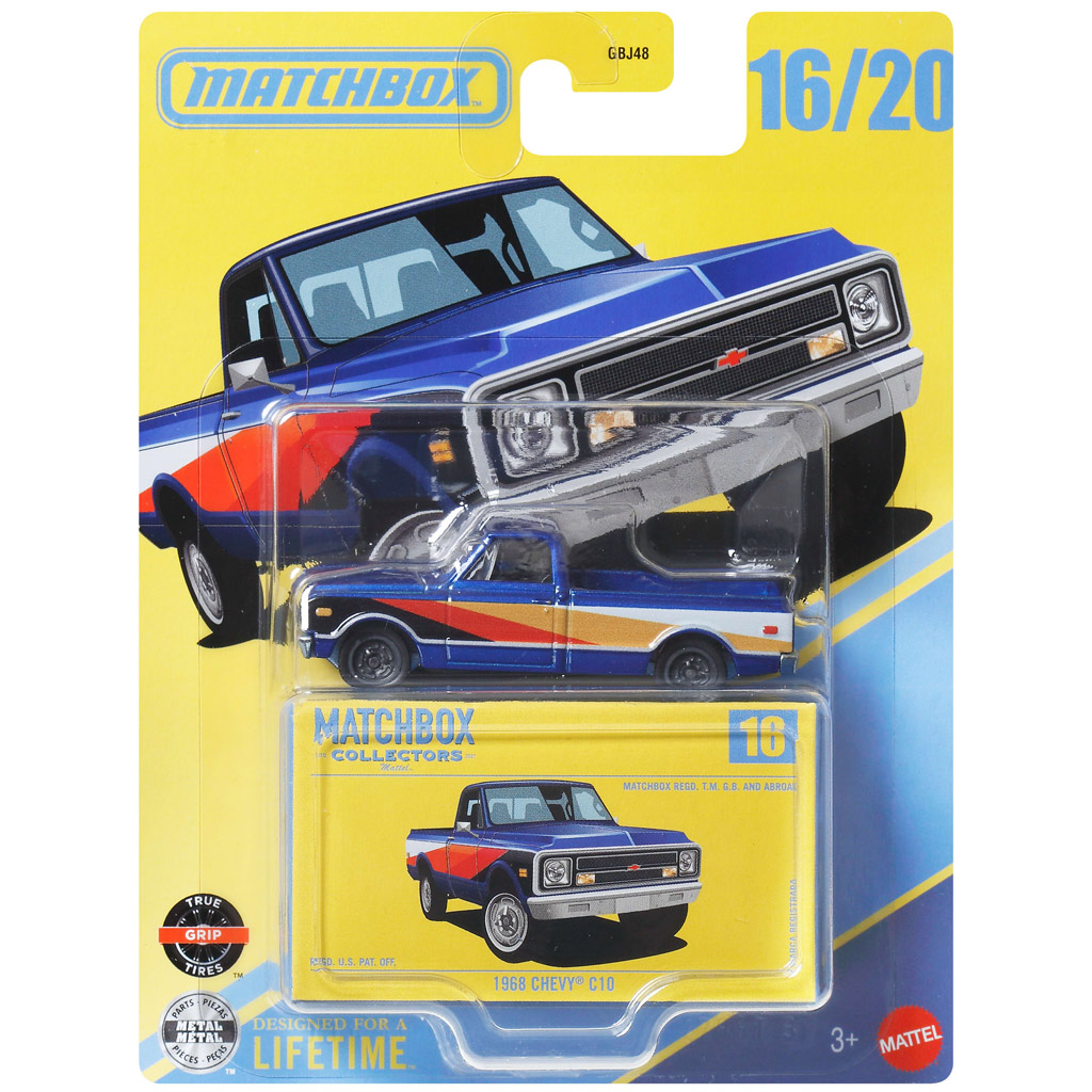 Matchbox Sammler: 1968 Chevy C10 Sammlerkarton Spielzeugauto 1/64 - Mattel Bild 1