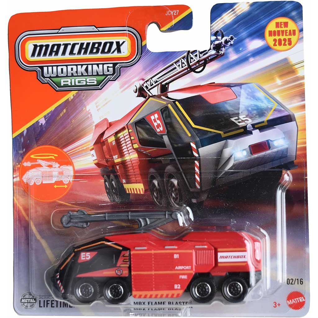 Matchbox: Working Rigs MBX Flame Blaster Arbeitsfahrzeug 1/64 - Mattel Bild 1