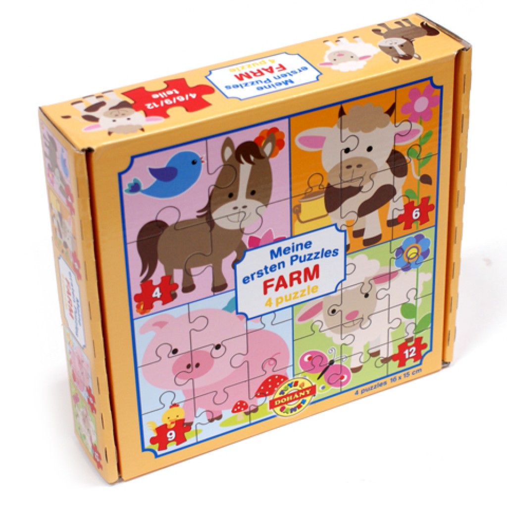 Mein erstes Puzzle: Bauernhoftiere 4 in 1 Baby Puzzle Bild 1