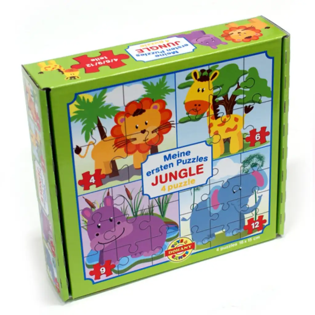 Mein erstes Puzzle: Dschungeltiere 4 in 1 Baby-Puzzle Bild 1