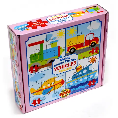 Mein erstes Puzzle: Fahrzeuge 4 in 1 Baby Puzzle Bild 1