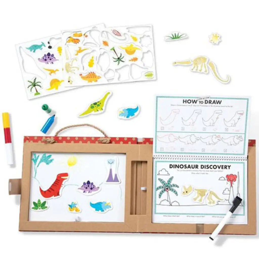 Melissa & Doug: Abwischbares Dinosaurier-Zeichen- und magnetisches Kreativspielset Bild 2