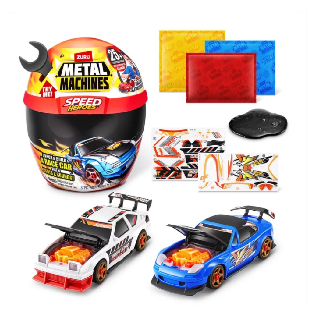 Metal Machines Speed Heroes Überraschungsspielset im Helm Bild 1