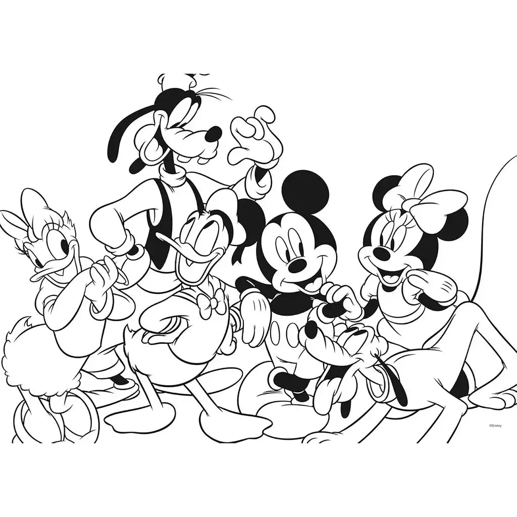 Mickey Maus und seine Freunde 2-in-1 60-teilige Maxi-Puzzle und Malset 70x50cm - Lisciani Bild 2