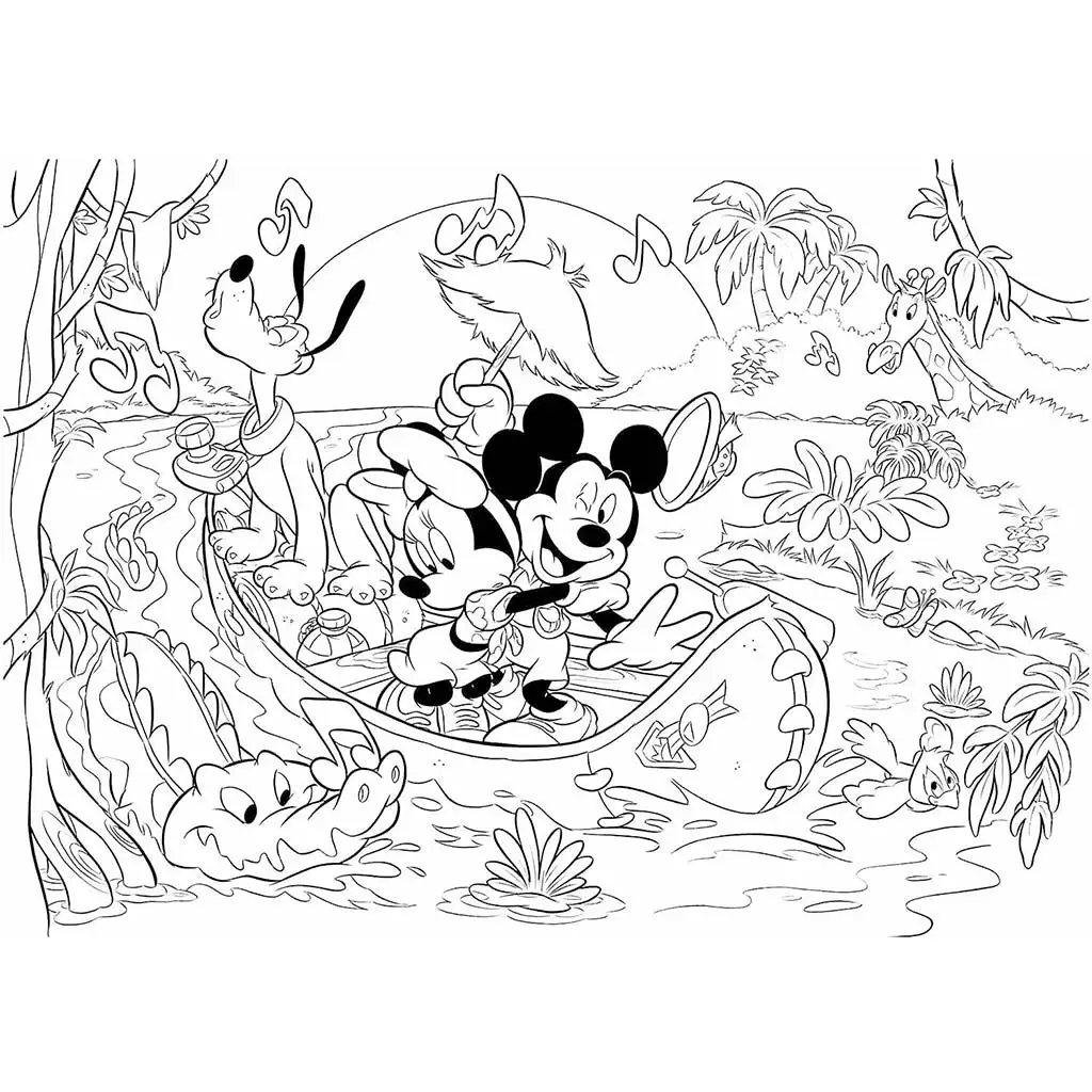 Micky Maus 2-in-1 Maxi-Puzzle mit 60 Teilen und Malvorlage 70x50 cm – Lisciani Bild 2