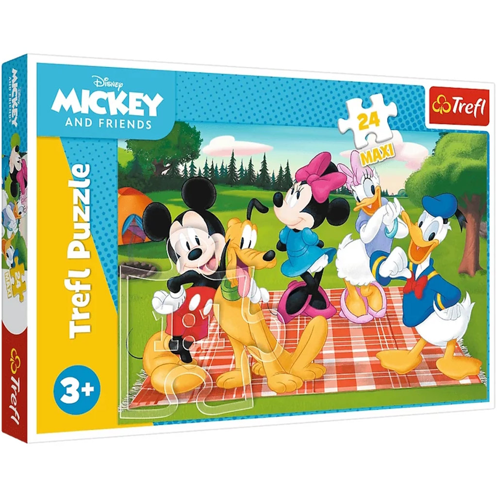 Micky Maus und seine Freunde: Picknick 24-teiliges Maxi-Puzzle – Trefl Bild 1