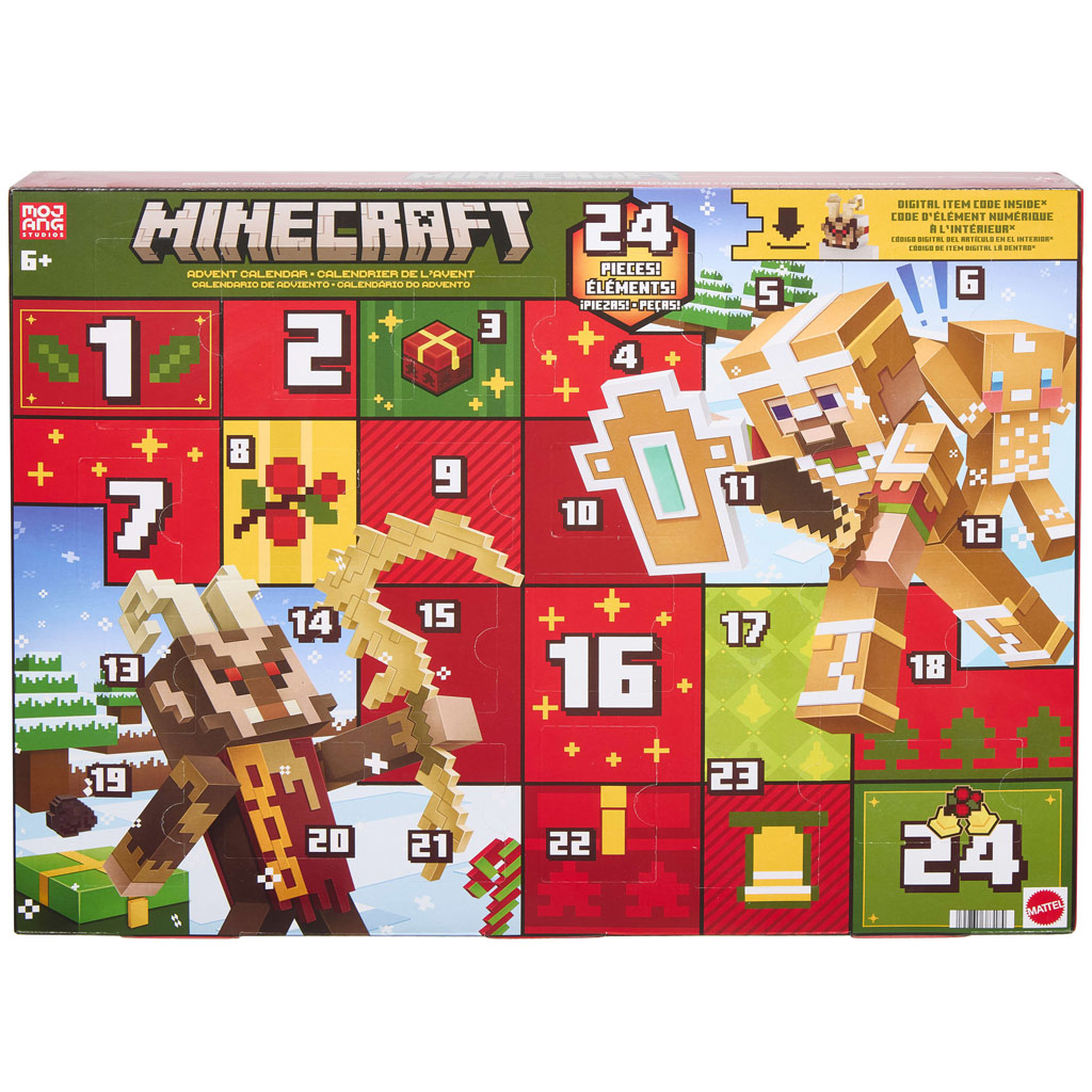 Minecraft Adventskalender mit 24 Überraschungen – Mattel Bild 1