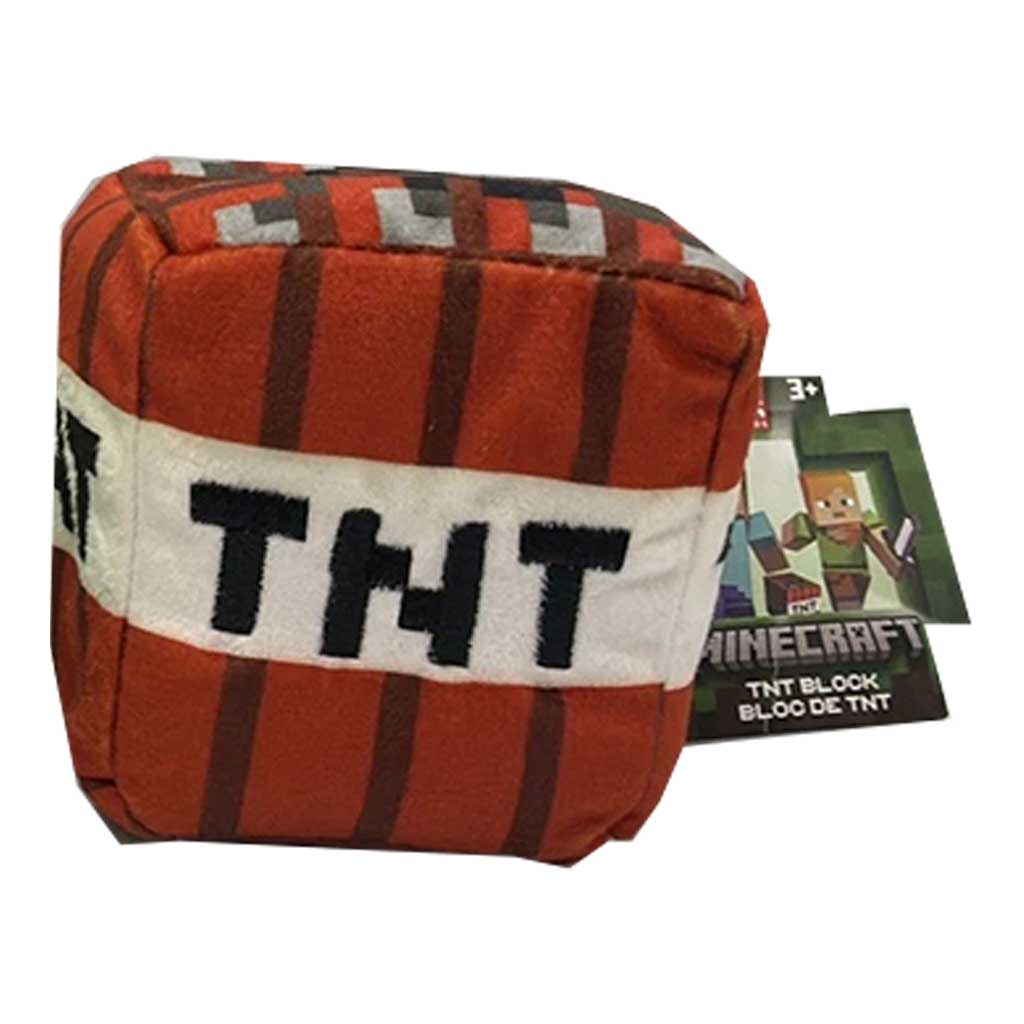 Minecraft Blocks Plüschfigur - TNT Block Figur - Mattel Bild 1