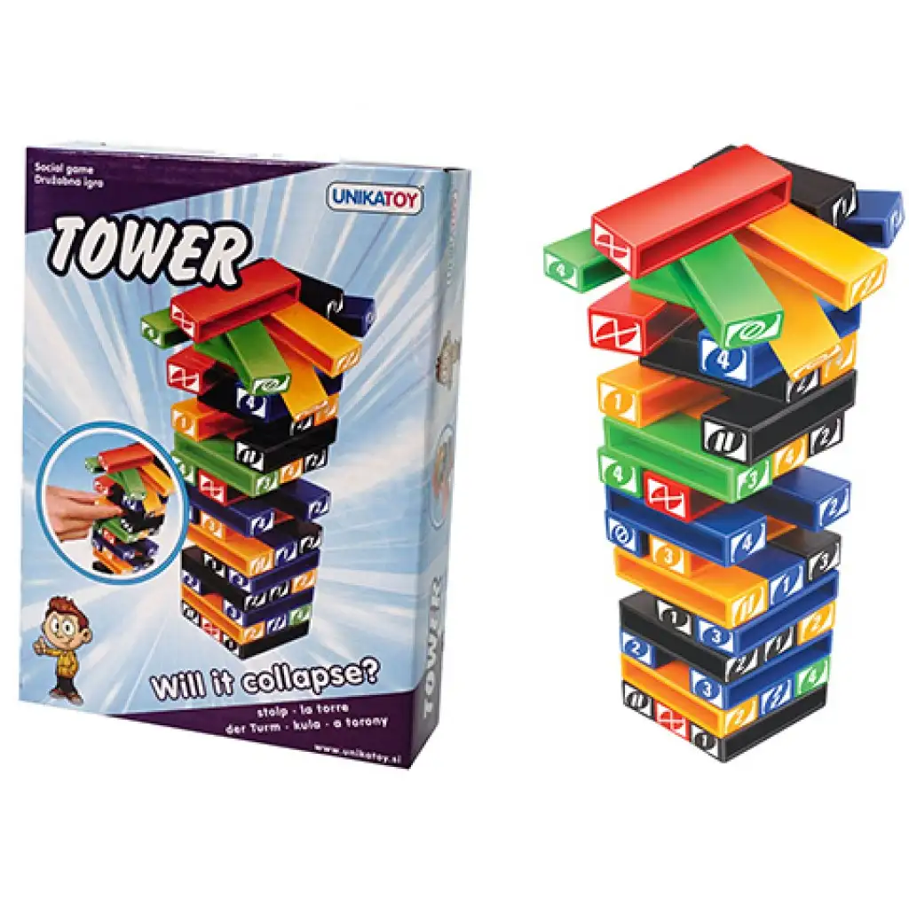 Mini Jenga Turm Geschicklichkeitsspiel Bild 1