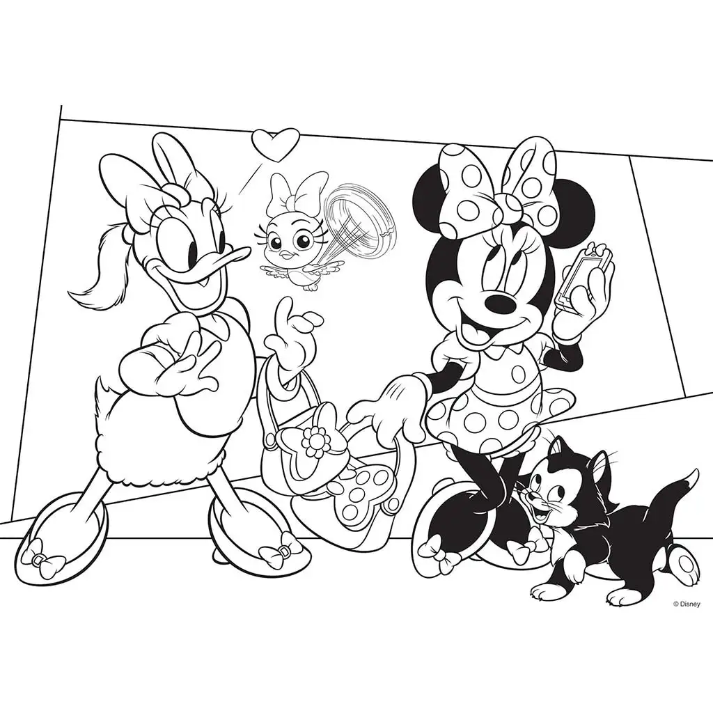 Minnie Maus 2-in-1 Maxi-Puzzle mit 35 Teilen und Malvorlage 70x50 cm – Lisciani Bild 2