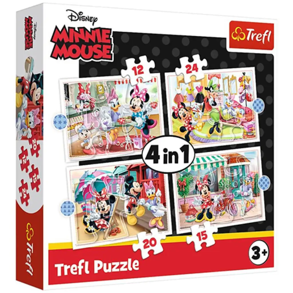 Minnie Maus und ihre Freunde 12,15,20,24-teiliges 4-in-1 Puzzle - Trefl Bild 1