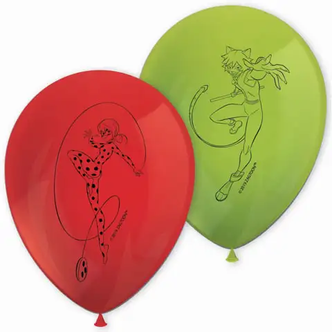 Miraculous Luftballon-Set, 8 Stück Bild 1