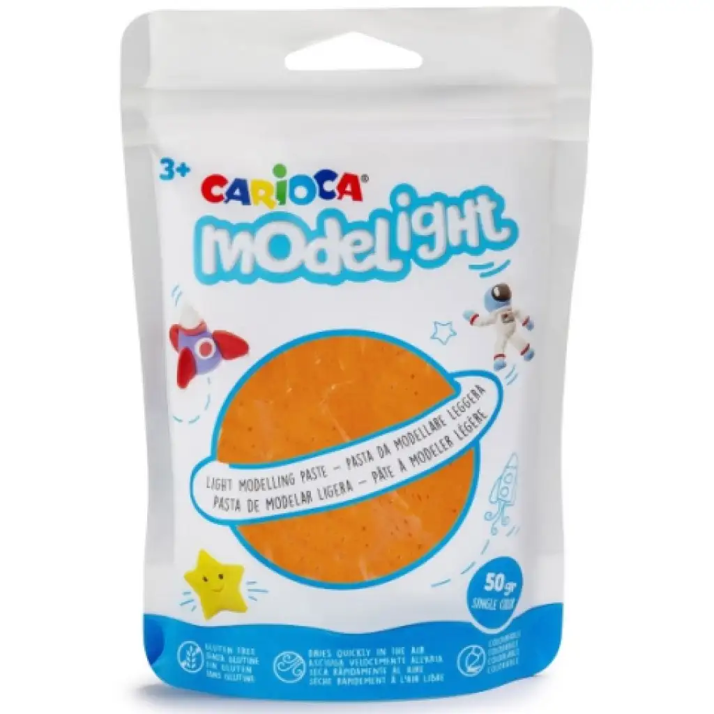 Modelight 50g orange Knetmasse - Carioca Bild 1