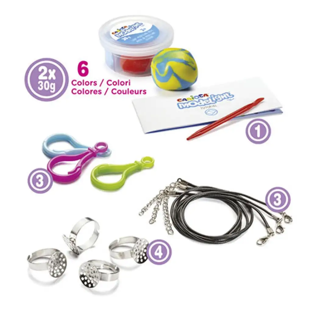 Modelight Bijoux Halskette und Ring Herstellung Ton-Set - Carioca Bild 2