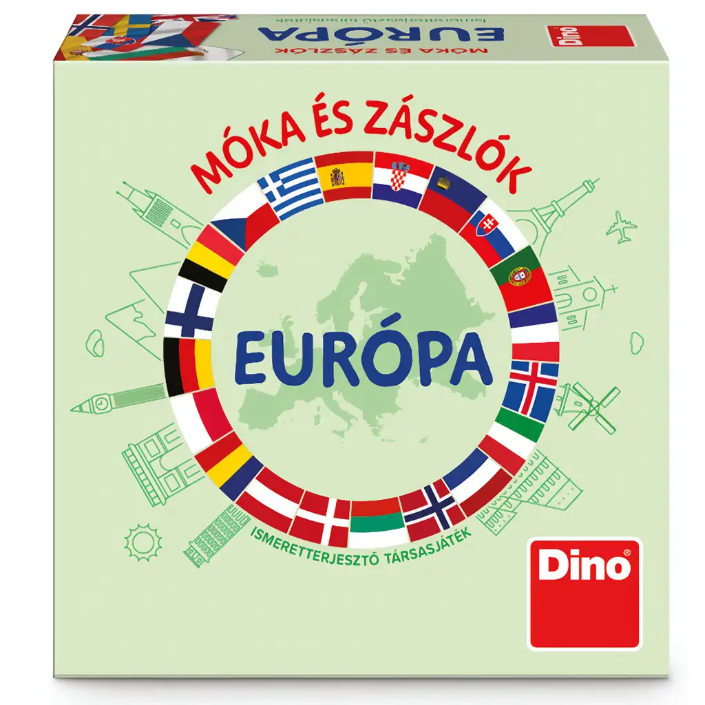 Móka und Flaggen Brettspiel - Dino Bild 1