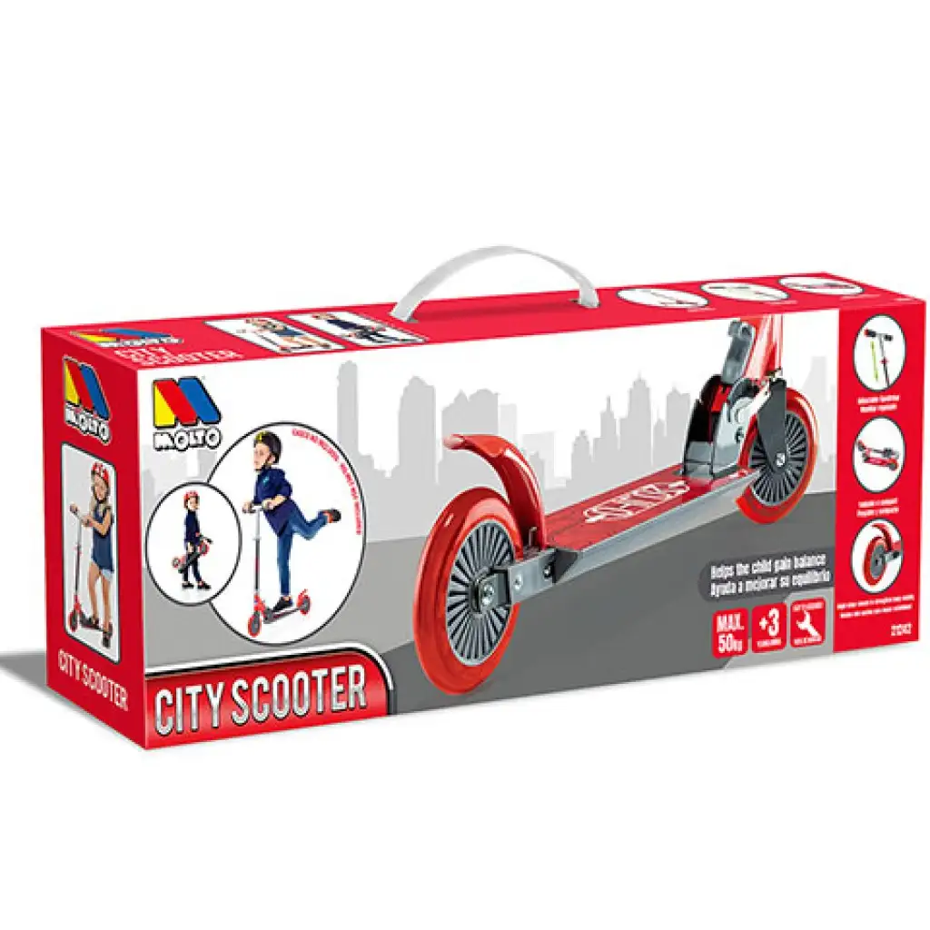 Molto: City Scooter Roller in roter Farbe Bild 1
