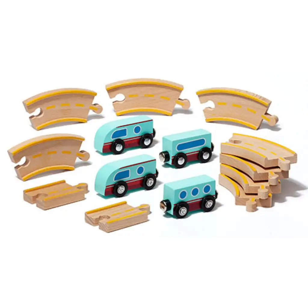 Molto: Nature Holzspielzeug-Eisenbahnset Bild 2